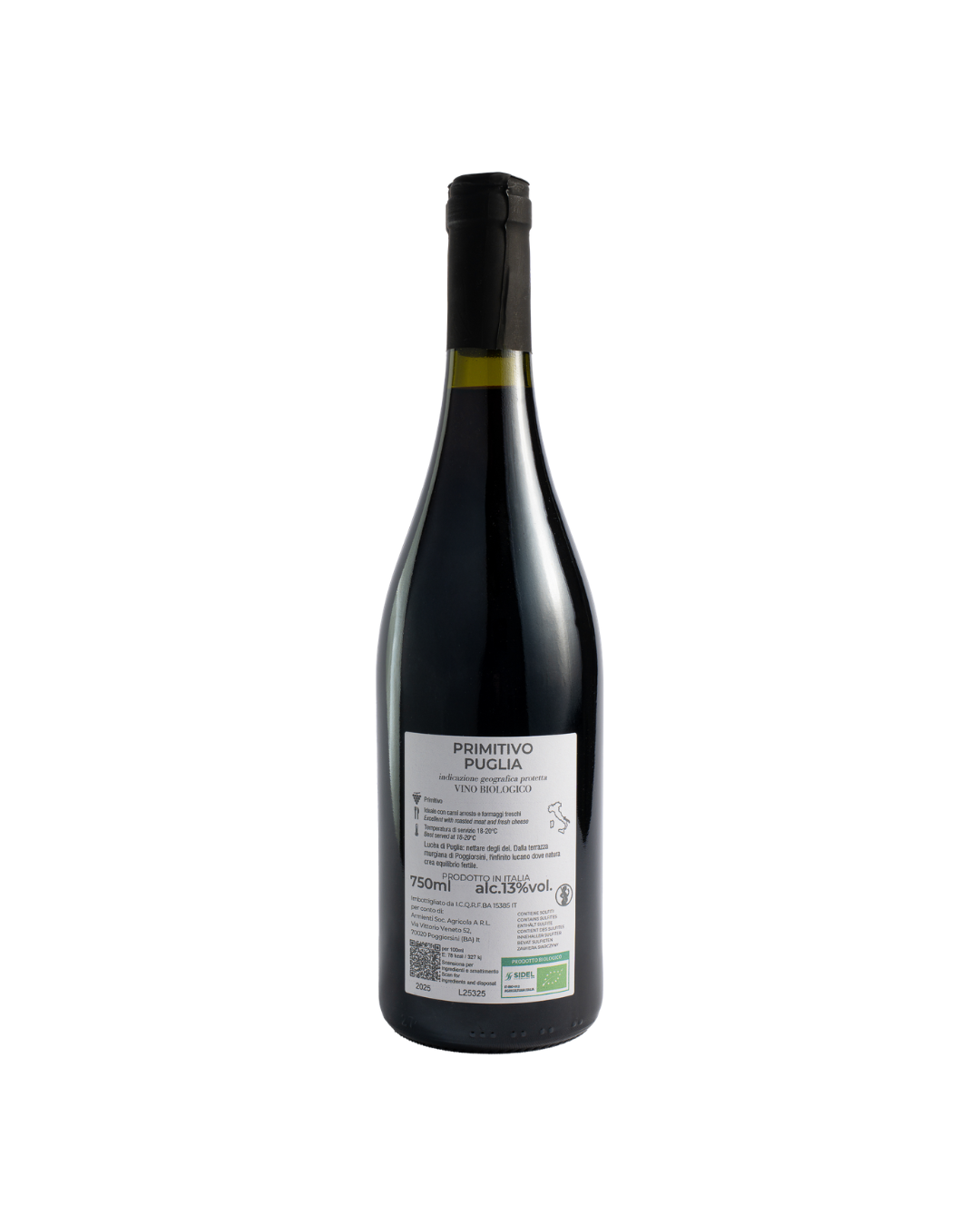 Vino Rosso Primitivo Puglia IGP Bio Lucea