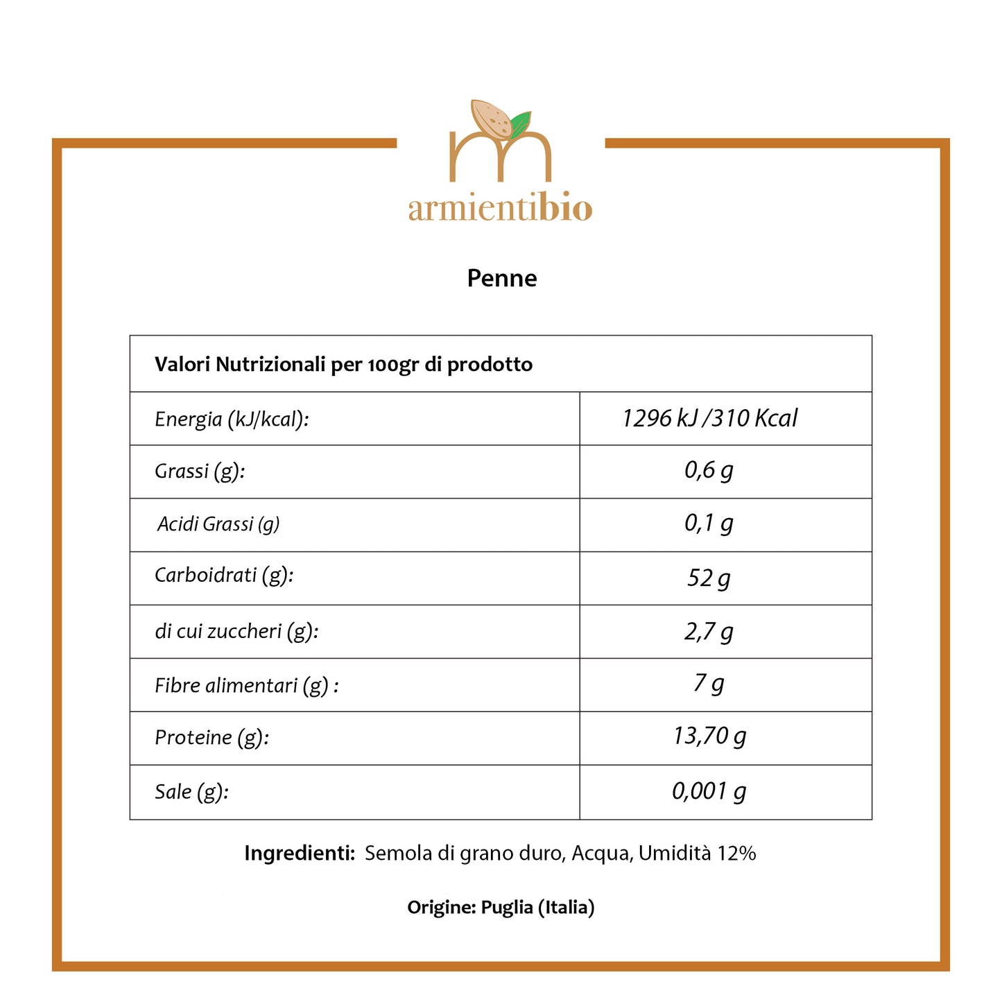 Penne Rigate Armientibio