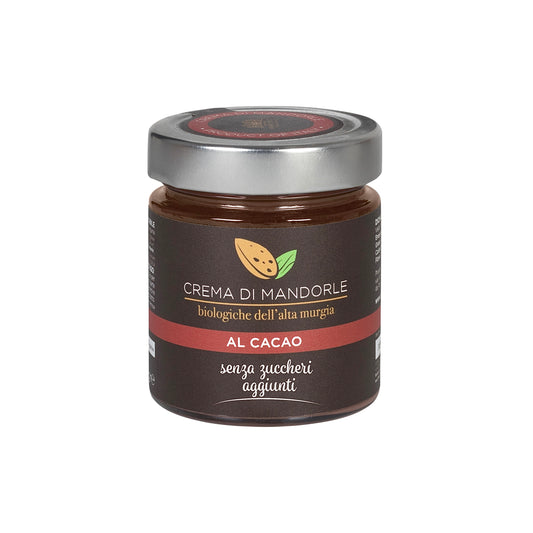 Crema spalmabile Cacao e Mandorle 200gr Senza Zuccheri Aggiunti